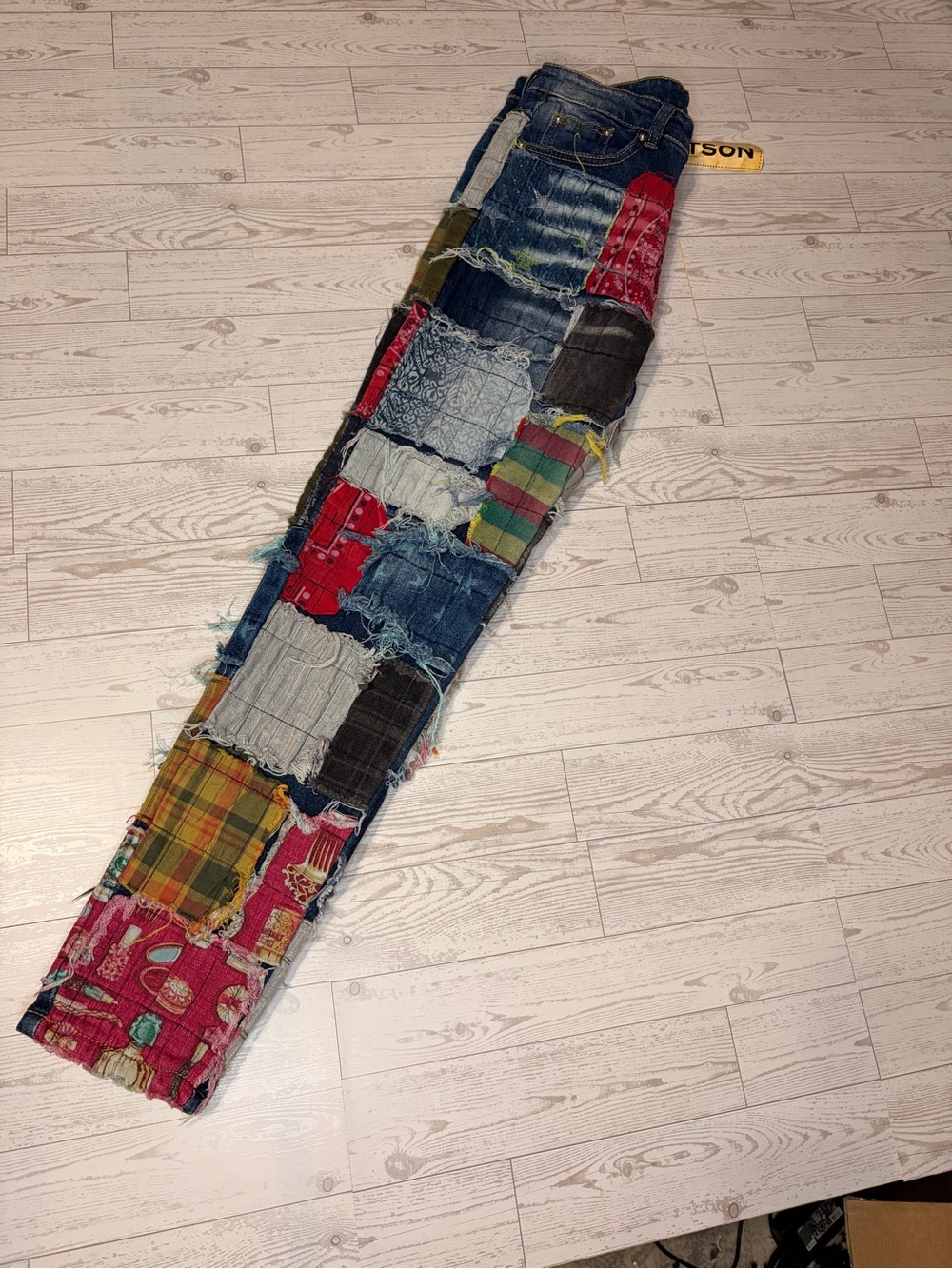 Size 28 WATSON Patchwork Denim Jeans W28 X L28 - Picture 3 of 4